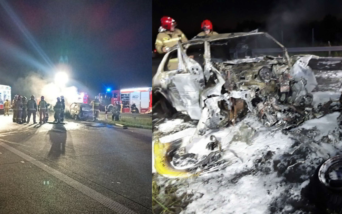 Koszmar na autostradzie A1. Auta stanęły w ogniu, nie żyje jedna osoba