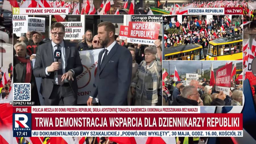 Protest, Fot. Telewizja Republika/YouTube