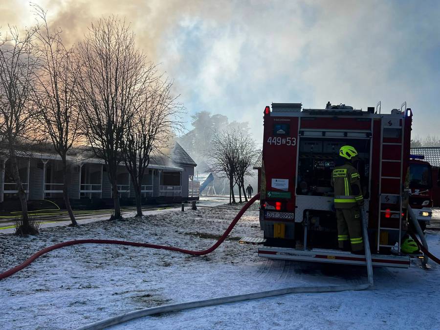 Pożar, fot. Facebook @Komenda Wojewódzka Państwowej Straży Pożarnej w Szczecinie