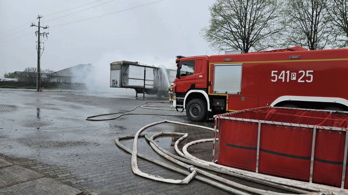 Pożar, fot. KP PSP Ostrzeszów
