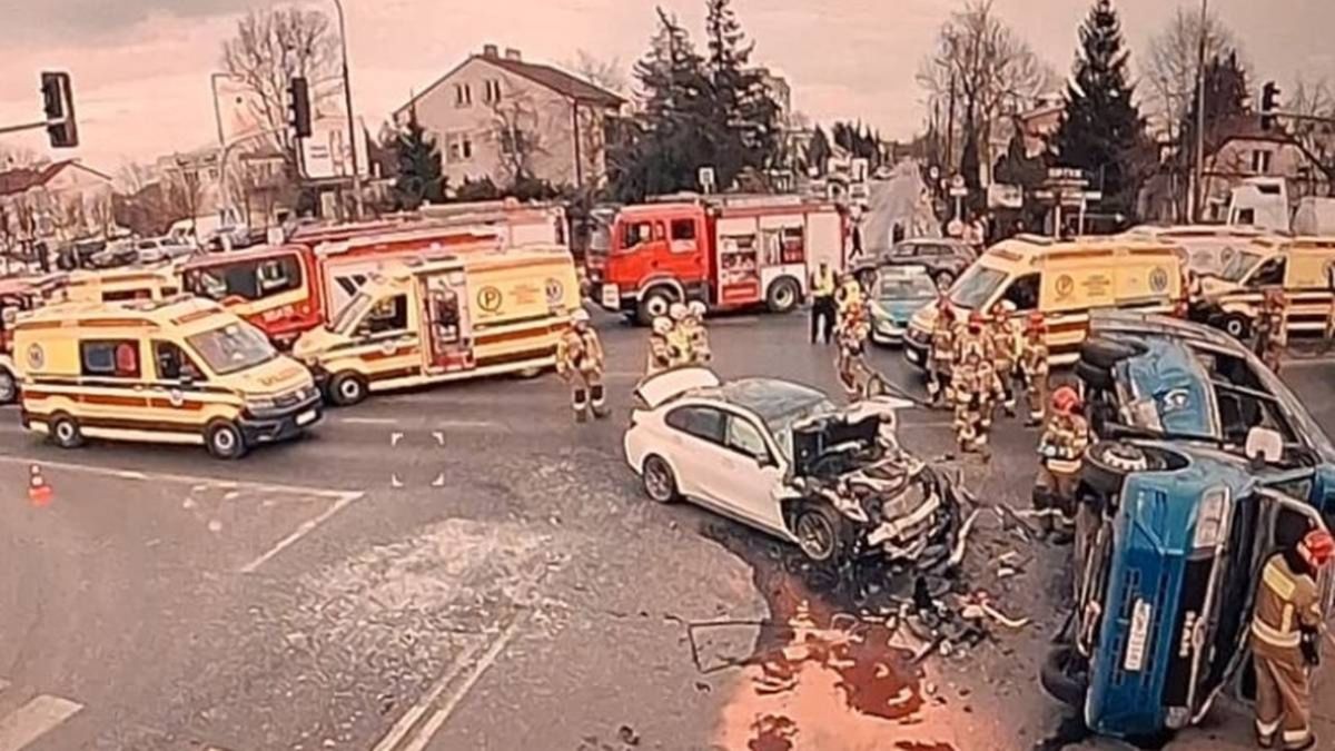 wypadek w Markach fot. Facebook/Jacek Orych Burmistrz Miasta Marki