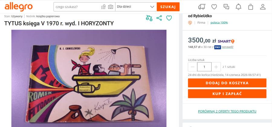 "Tytus, Romek i Atomek" księga V fot. screen z allegro.pl
