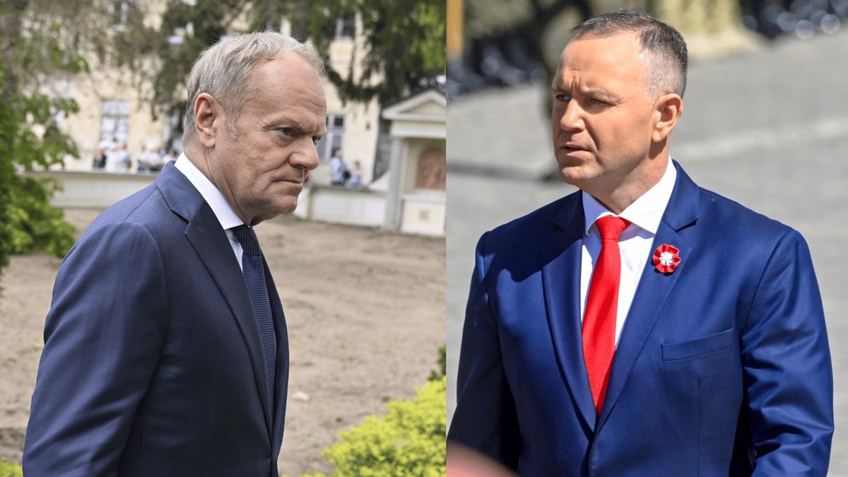 Donald Tusk i Karol Nawrocki, fot. AKPA
