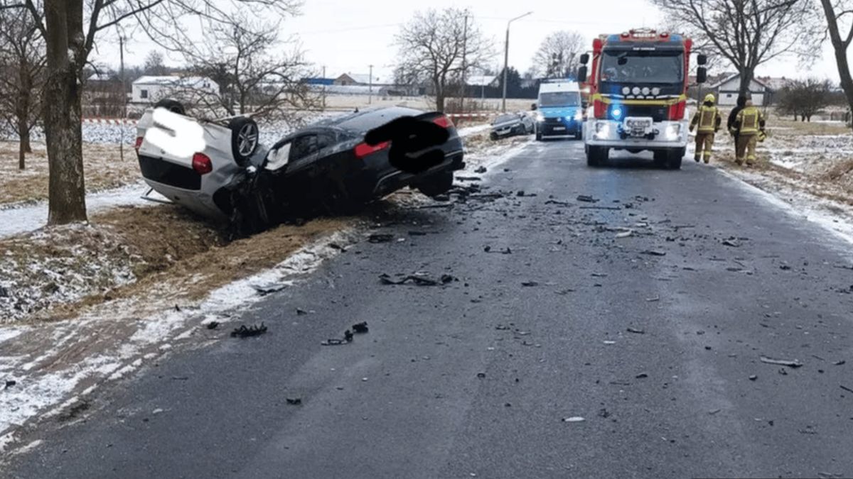 Wypadek. Fot. KMP we Włocławku
