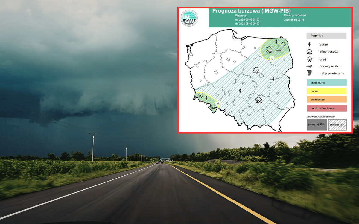 IMGW bije na alarm, w Polskę uderzą potężne burze. W tych regionach będzie najgorzej