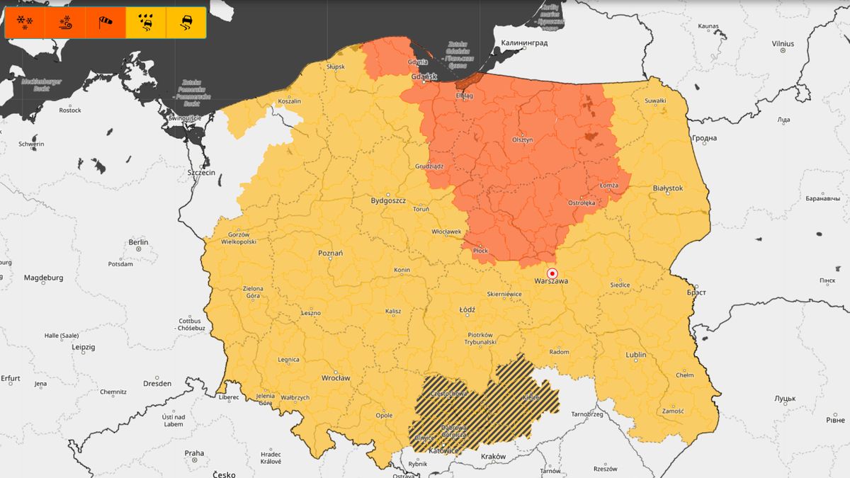 Mapa meteorologiczna IMGW. Fot. www.meteo.imgw.pl