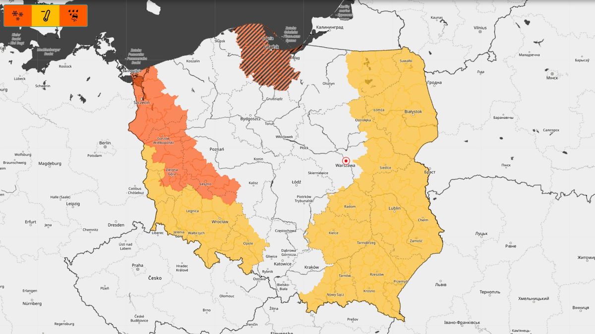 Prognoza, alerty IMGW. Fot. imgw.pl.