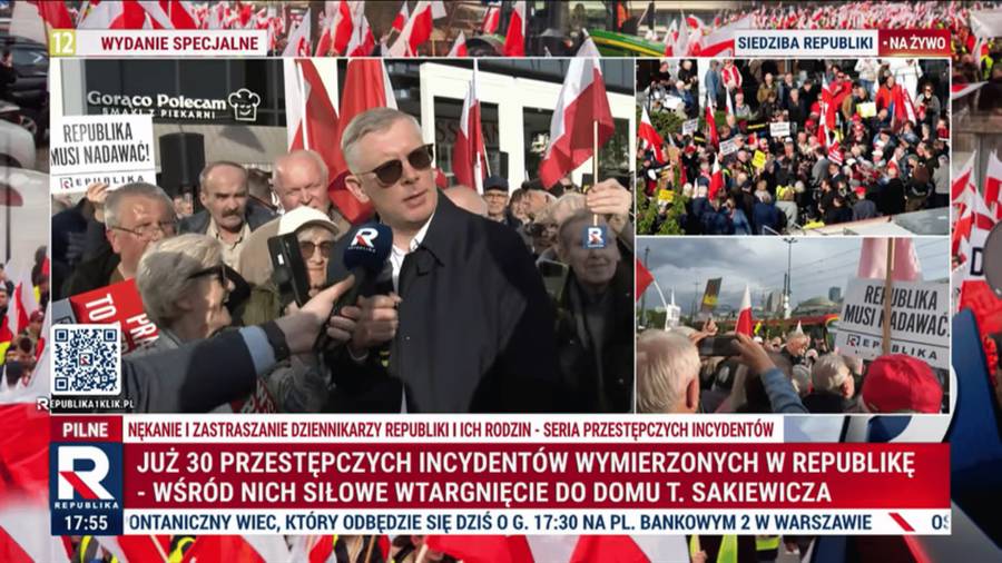 Protest, Fot. Telewizja Republika/YouTube