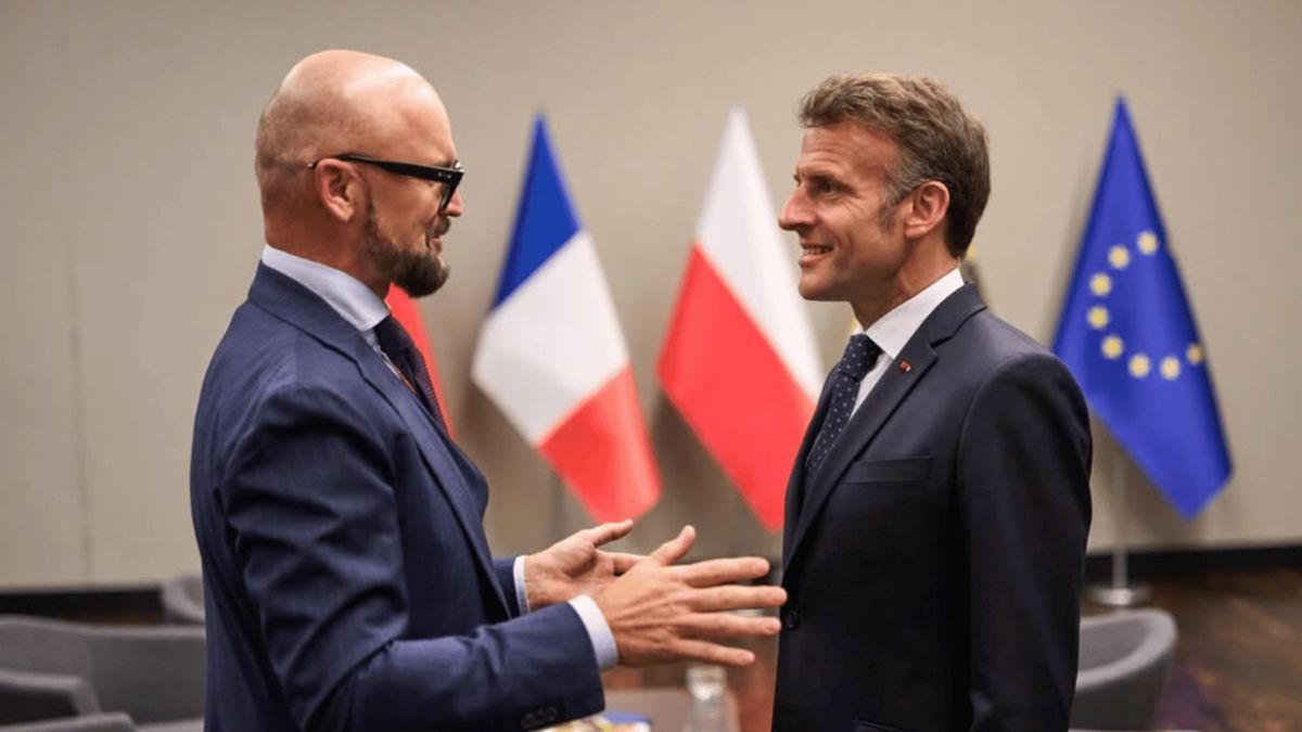 Rafał Brzoska, Emmanuel Macron, Fot. Instagram/@rbrzoska