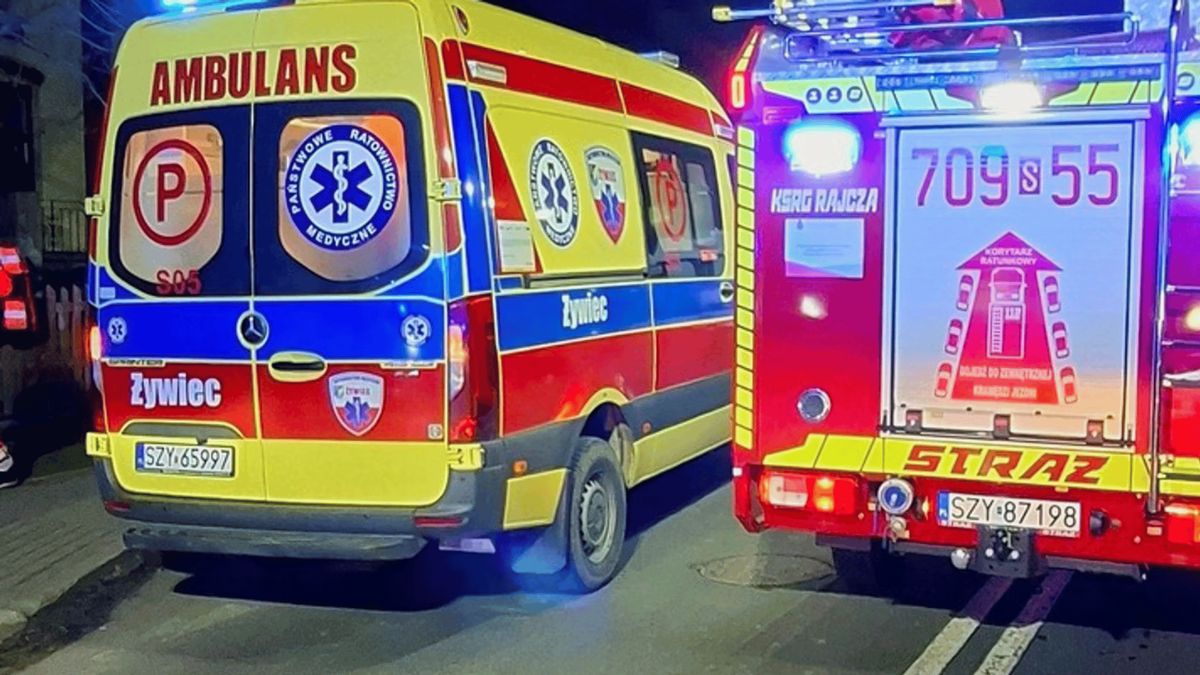 Wypadek, Fot. OSP Rajcza / Facebook
