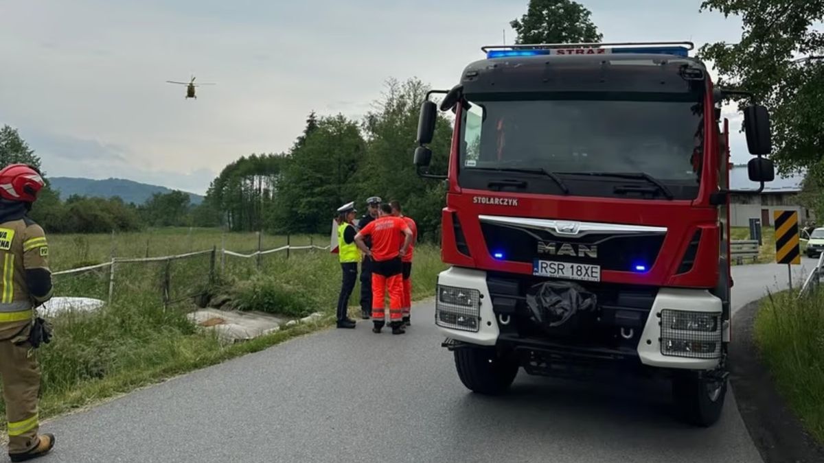 wypadek fot. KSRG OSP Lutcza