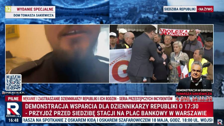 Protest, Fot. Telewizja Republika/YouTube