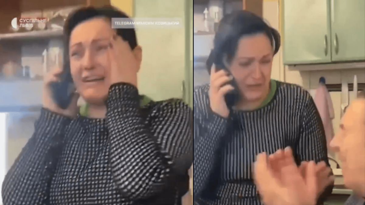 Nazar dzwoni do rodziny, fot. screen X/ @Geraschenko_en