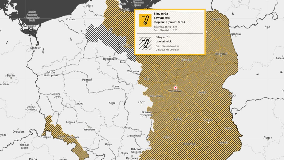 Mapa meteorologiczna. Fot. IMGW