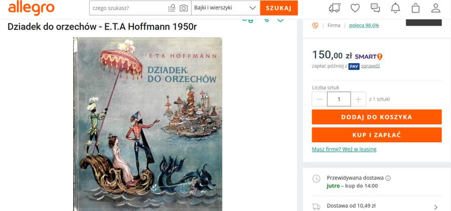 "Dziadek do orzechów" fot. screen z allegro.pl