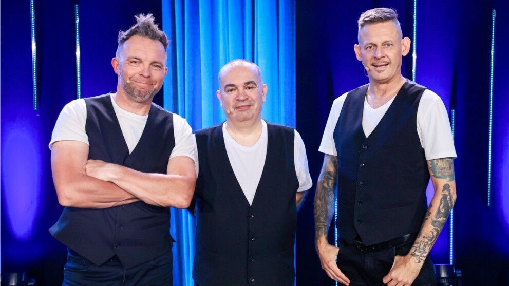 Kabaret Ani Mru-Mru: Marcin Wójcik, Waldemar Wilkołek, Michał Wójcik. Fot. AKPA.