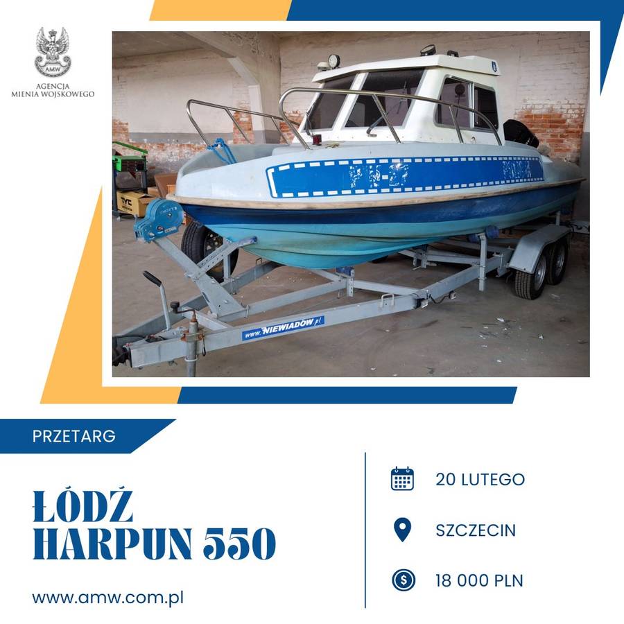Łódź Harpun 550. Fot. Agencja Mienia Wojskowego