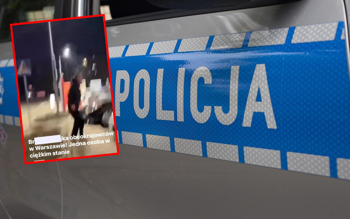 Bójka obcokrajowców w Warszawie. Zniszczony samochód, jedna osoba ciężko ranna