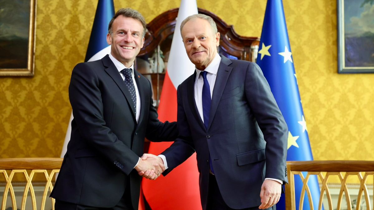 Donald Tusk, Emmanuel Macron fot. X/Donald Tusk