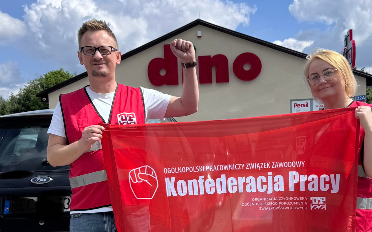 Pracownicy Dino rozpoczęli protest. Będą utrudnienia dla kierowców