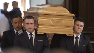Pogrzeb Łukasza Litewki. Na widok trumny rozbrzmiały głośne okrzyki