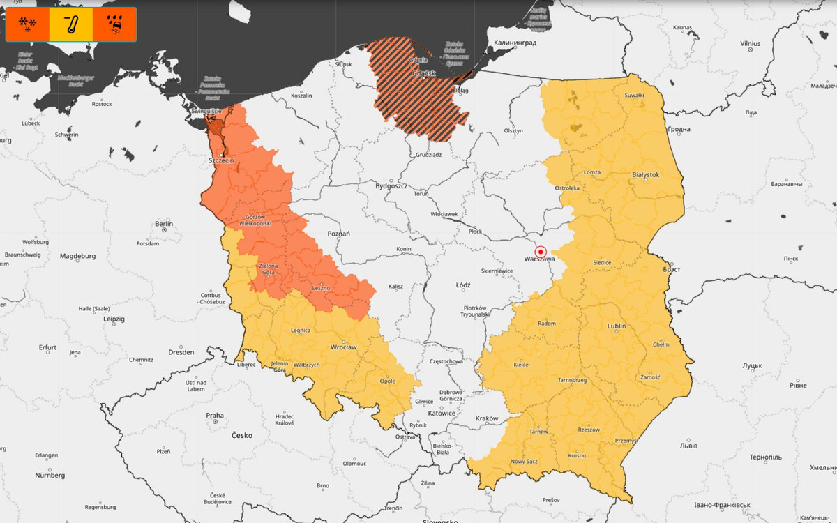 Pilne. Pomarańczowe alerty IMGW w dużej części Polski
