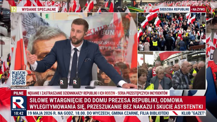 Protest, Fot. Telewizja Republika/YouTube