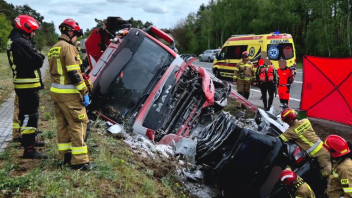 Wypadek, Fot. KM PSP Toruń