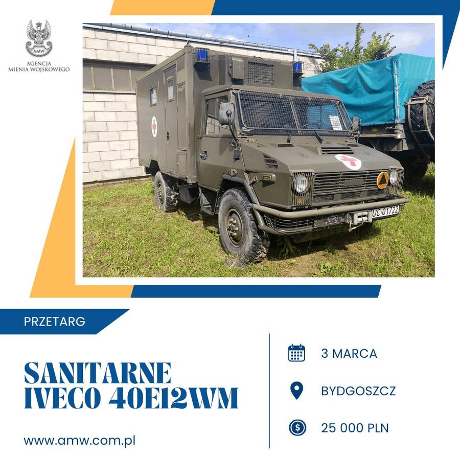 Sanitarne Iveco. Fot. Agencja Mienia Wojskowego
