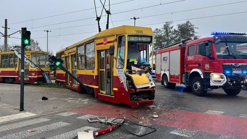 Tramwaj, wypadek Fot. KMP w Łodzi (zdj. ilustracyjne)