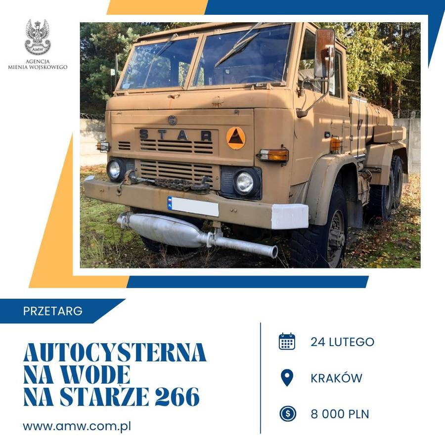 Autocysterna. Fot. Agencja Mienia Wojskowego