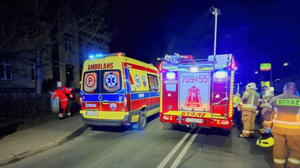 Wypadek, Fot. OSP Rajcza