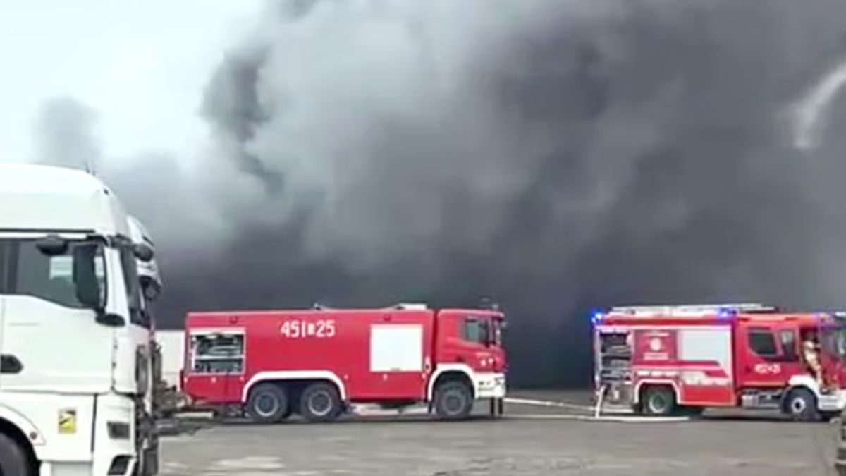 Pożar w Gliwicach, fot. screen Facebook/ Dąbrowa Górnicza Informacje Strażackie