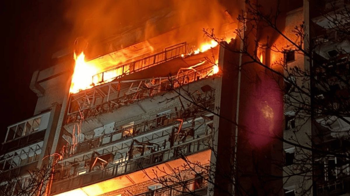 Pożar, Fot, X/@@ukrpravda_news