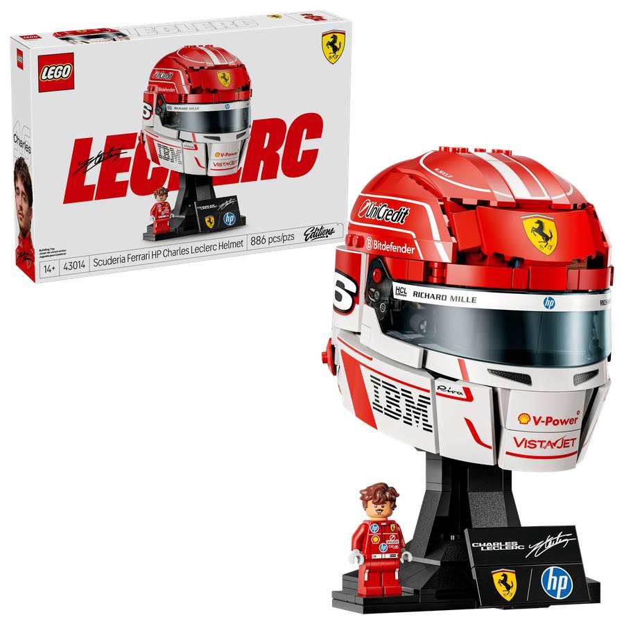 Kask Charles Leclerc Scuderia Ferrari fot. LEGO