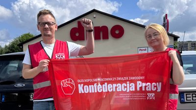 Pracownicy Dino rozpoczęli protest. Będą utrudnienia dla kierowców
