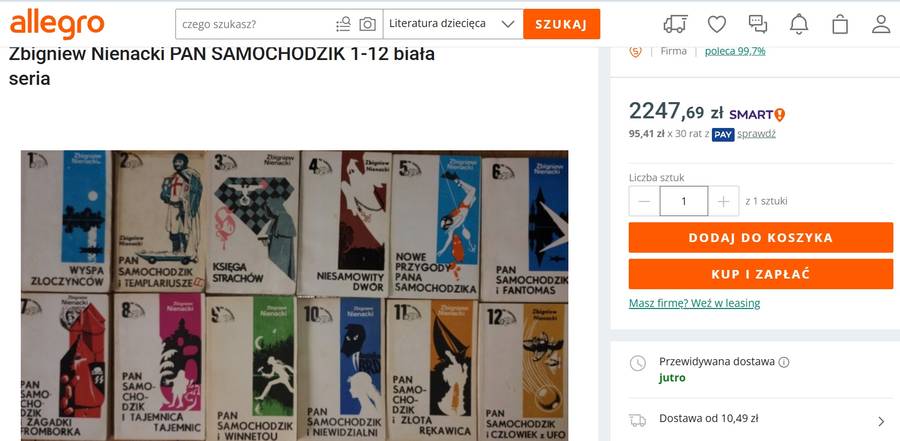 "Biała seria" fot. screen z allegro.pl