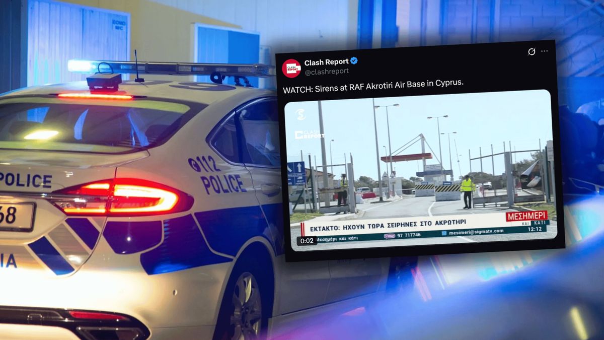 Policja, wpis na X, Fot. Cypryjska policja/X, clashreport/X