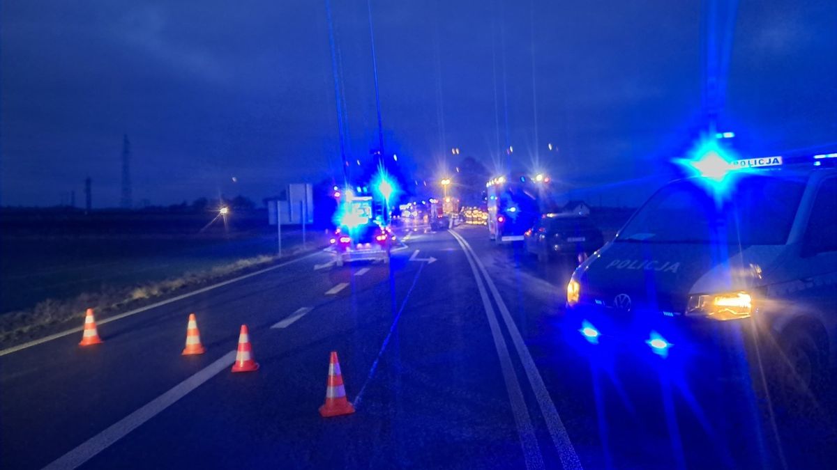 Wypadek w Zielęcicach. Fot. Policja Brzeg