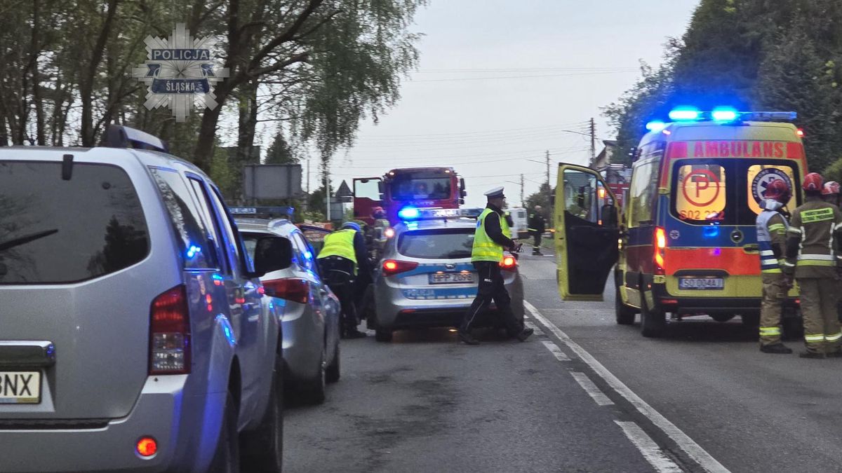 Wypadek. Fot. Facebook/@Policja Śląska.