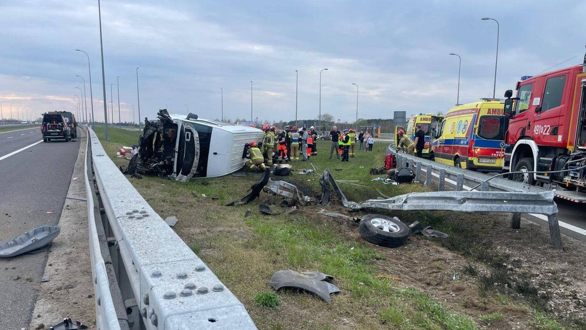 Wypadek, Fot. Komenda Powiatowa Państwowej Straży Pożarnej w Łańcucie